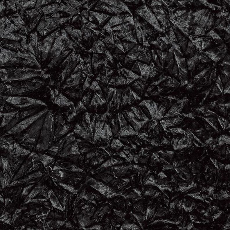 velluto stretch stropicciato – nero,  image number 1