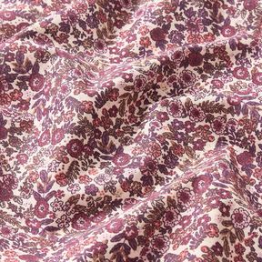 tessuto in cotone cretonne millefiori – crema/uva, 