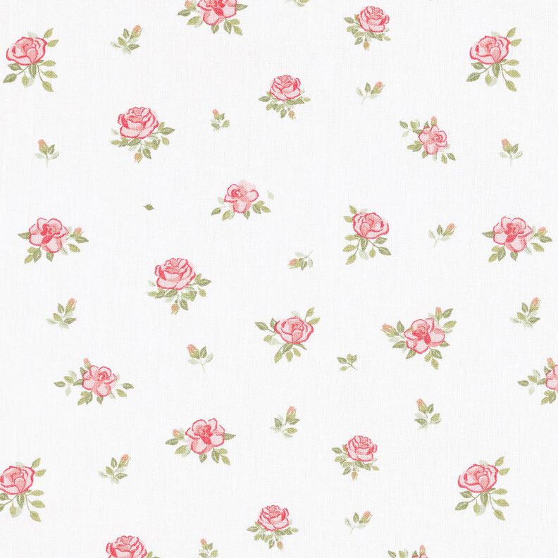popeline di cotone rose delicate – rosso/bianco,  image number 1