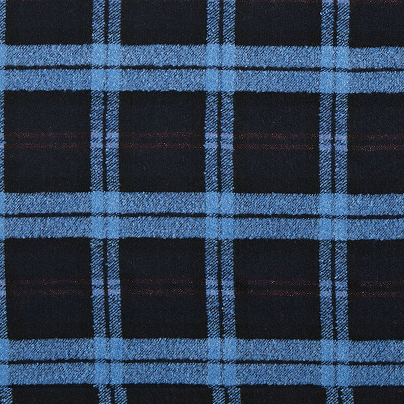 tessuto per cappotti, quadri e anelli – nero/blu,  image number 1