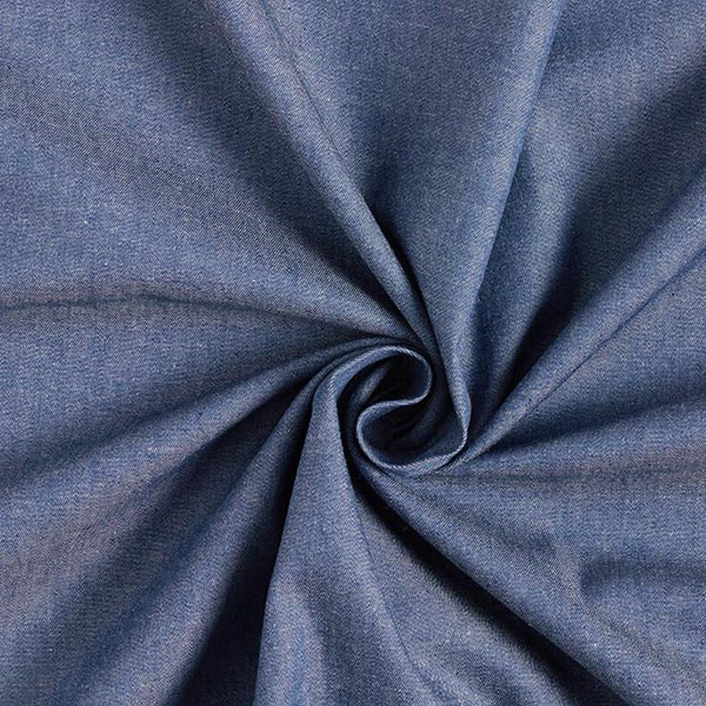 chambray di cotone, effetto jeans – blu marino,  image number 1