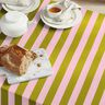tessuto arredo tessuti canvas Righe gioiose – rosa/verde muschio,  thumbnail number 6