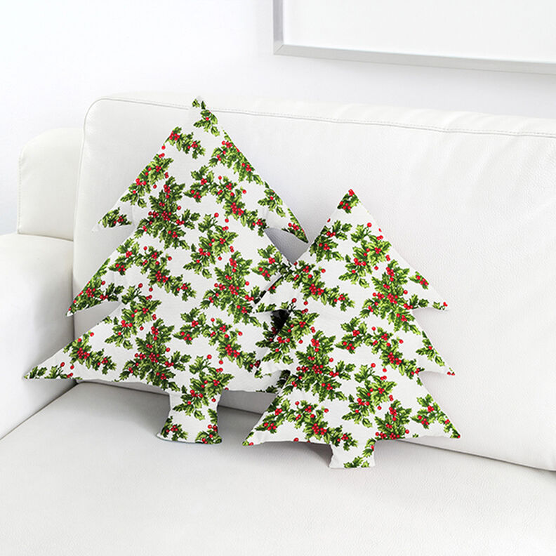 tessuto arredo canvas rametti di vischio – verde/rosso, image number 10
