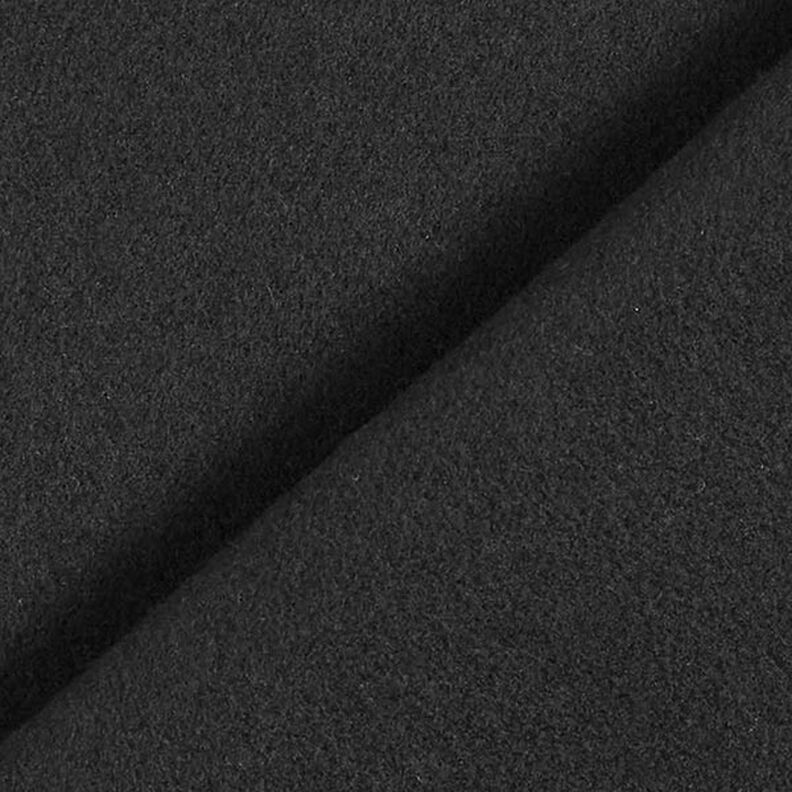 Tessuto per cappotti in poliestere riciclato – nero,  image number 3