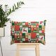 tessuto arredo mezzo panama Collage festivo – beige chiaro/verde abete,  thumbnail number 7
