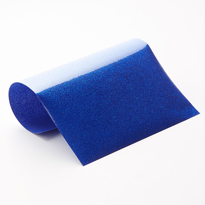 pellicola flessibile glitter Din A4 – blu reale,  image number 1