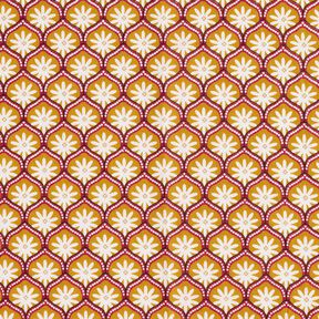 cotone rivestito mattonelle a fiori – senape/bianco, 