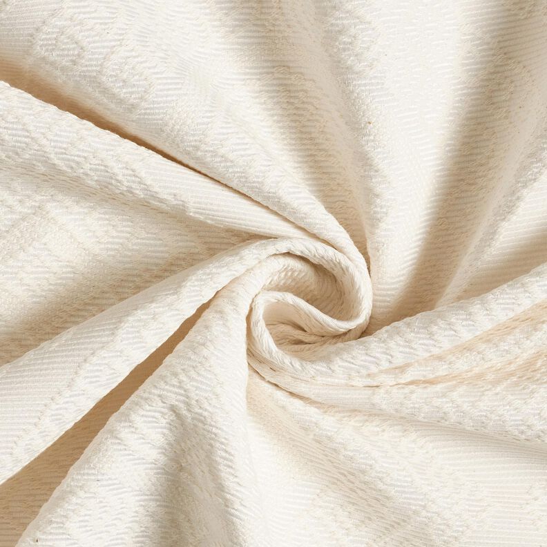 tessuto arredo Jacquard Diamanti decorativi 275 cm – bianco lana, image number 3