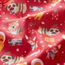 tessuto in cotone cretonne Cani a Natale – rosso,  thumbnail number 2