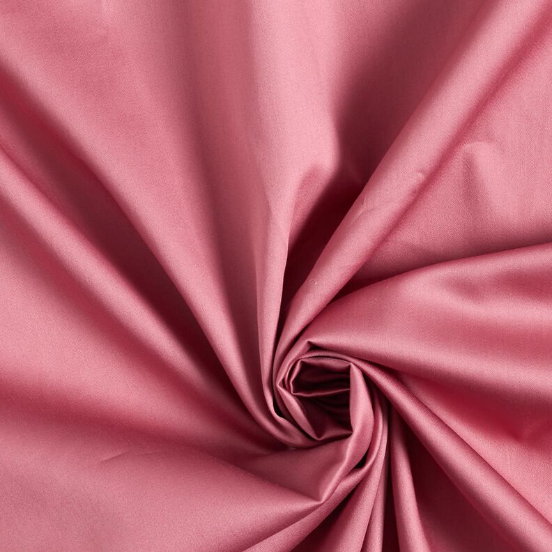 satin di cotone tinta unita – rosa antico scuro,  image number 1