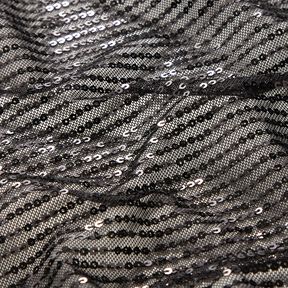 Righe verticali in tessuto paillettes – nero, 