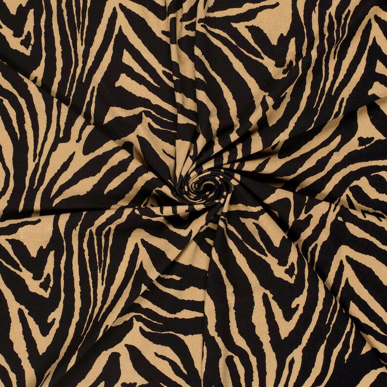 jersey di viscosa Stampa zebra – moca/nero, image number 3