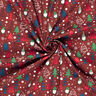 tessuto in cotone popeline Gnomi e abeti – rosso scuro,  thumbnail number 3