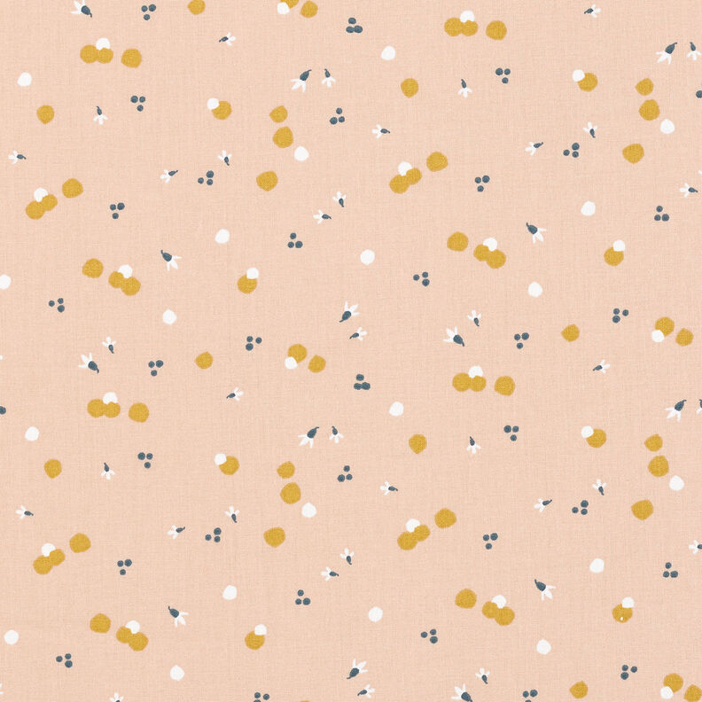 tessuto in cotone cretonne Punti di colore – beige,  image number 1