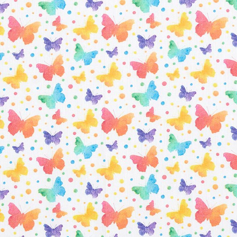 tessuto arredo satin di cotone farfalle,  image number 1