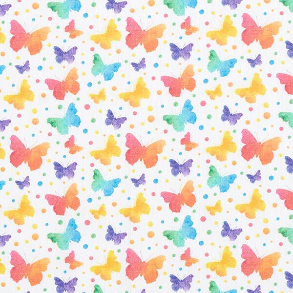 tessuto arredo satin di cotone farfalle,  image number 1