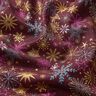 tessuto in cotone popeline Mix di stelle – rosso Bordeaux/oro,  thumbnail number 2