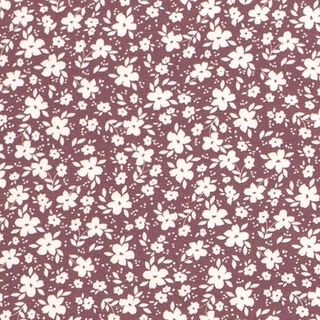 jersey di cotone Fiorellini bicolori  – rosa antico scuro, 