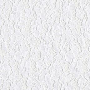 tessuto in pizzo con bordo a smerlo su entrambi i lati, fiori – bianco, 
