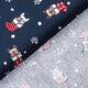 tessuto in cotone popeline Cagnolini natalizi – nero-azzurro,  thumbnail number 4