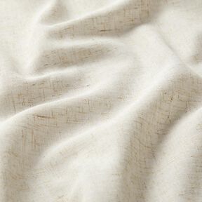 tessuto per tende a vetro misto lino tinta unita – naturale, 