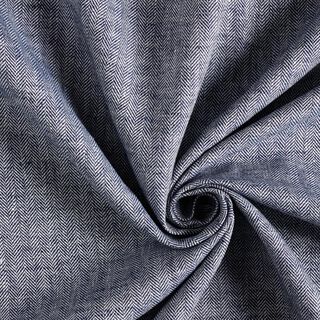misto lino-cotone, spina di pesce – blu marino, 