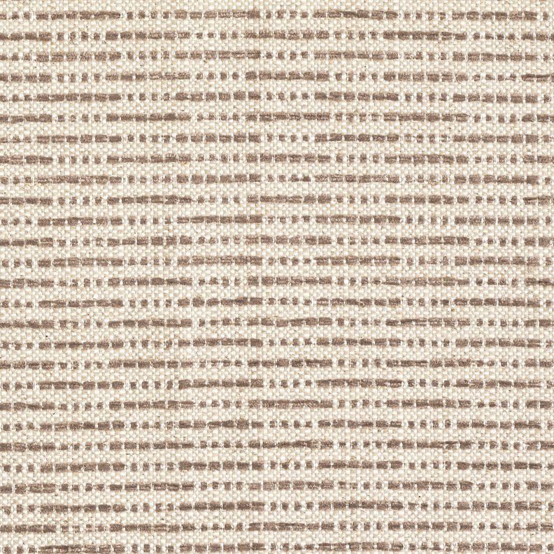 tessuto arredo Jacquard Strisce rustiche – marrone medio/naturale,  image number 1