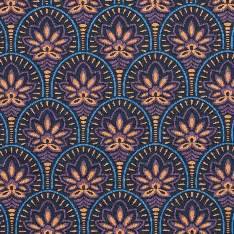 cotone rivestito Soggetti astratti – blu notte,  image number 1