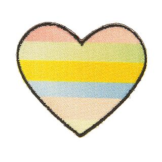 applicazione, cuore [ 4 x 4 cm ] – mix di colori, 