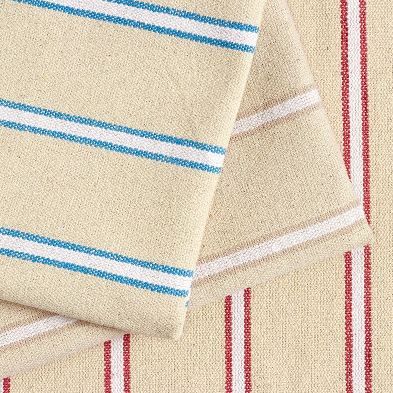 Tessuto in cotone Rustico – rosso carminio/naturale, image number 5