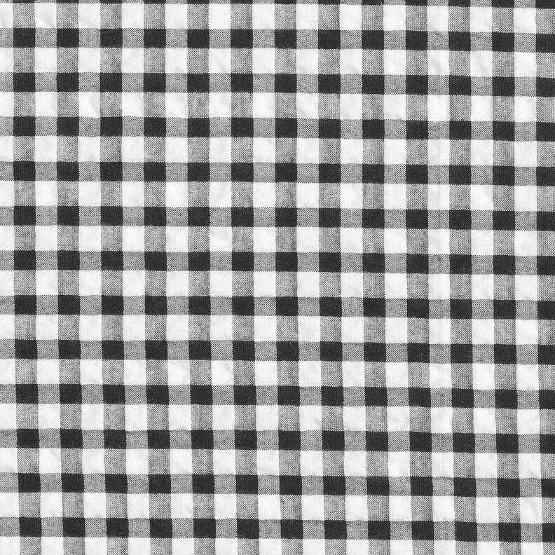 Seersucker a quadretti Vichy grandi – bianco/nero,  image number 1