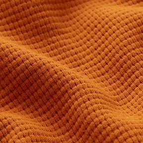 jersey di cotone, nido d’ape mini, tinta unita – terracotta, 