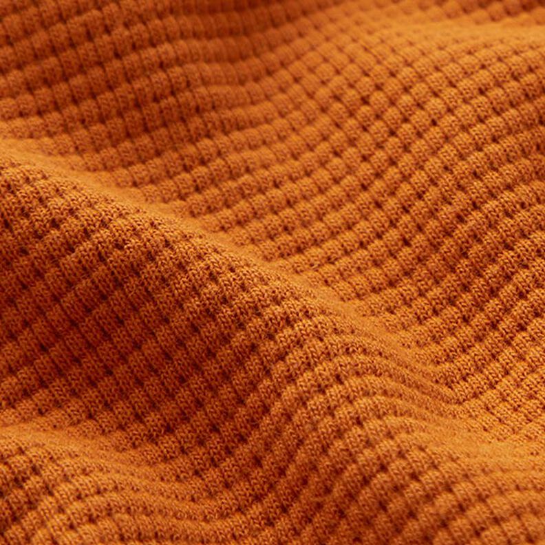 jersey di cotone, nido d’ape mini, tinta unita – terracotta,  image number 3