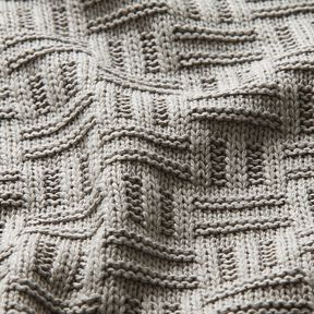 tessuto in maglia Motivo a coste spezzate – grigio chiaro, 