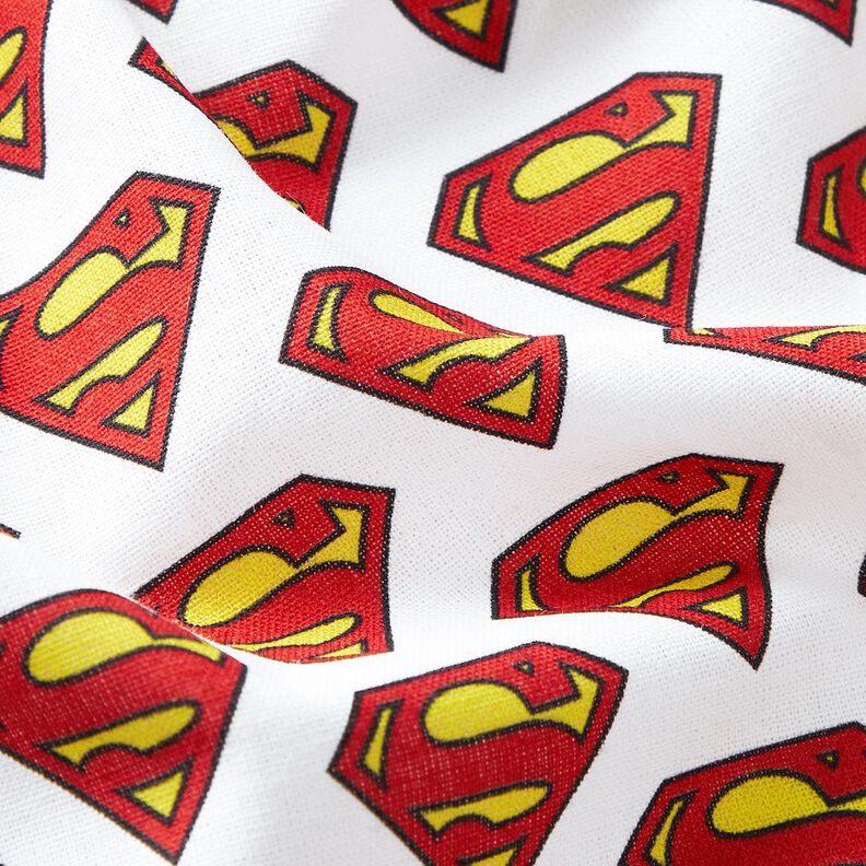 popeline di cotone Logo Superman Tessuto oggetto di licenza | DC Comics – bianco,  image number 2