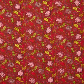 Tessuto di viscosa Fiori paisley – rosso carminio/rosso fuoco, 