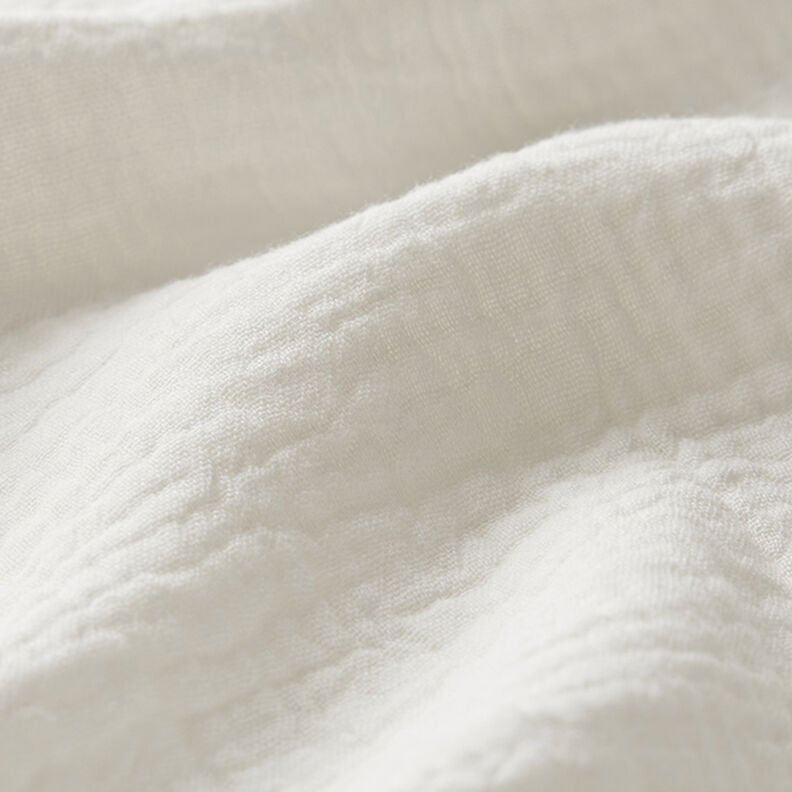mussolina / tessuto doppio increspato – bianco lana,  image number 3