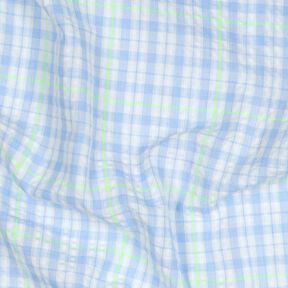 seersucker Misto cotone Controllo – azzurro/verde neon, 