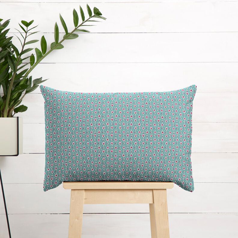 tessuto in cotone popeline Piccoli ornamenti &ndash; menta/viola pastello &ndash; menta/violetto pastello,  image number 6