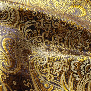 jacquard abbigliamento, paisley effetto metallizzato – oro/nero, 