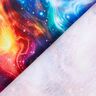 French terry, felpa estiva Galassia stampa digitale – lilla bluastro/rosso fuoco,  thumbnail number 4