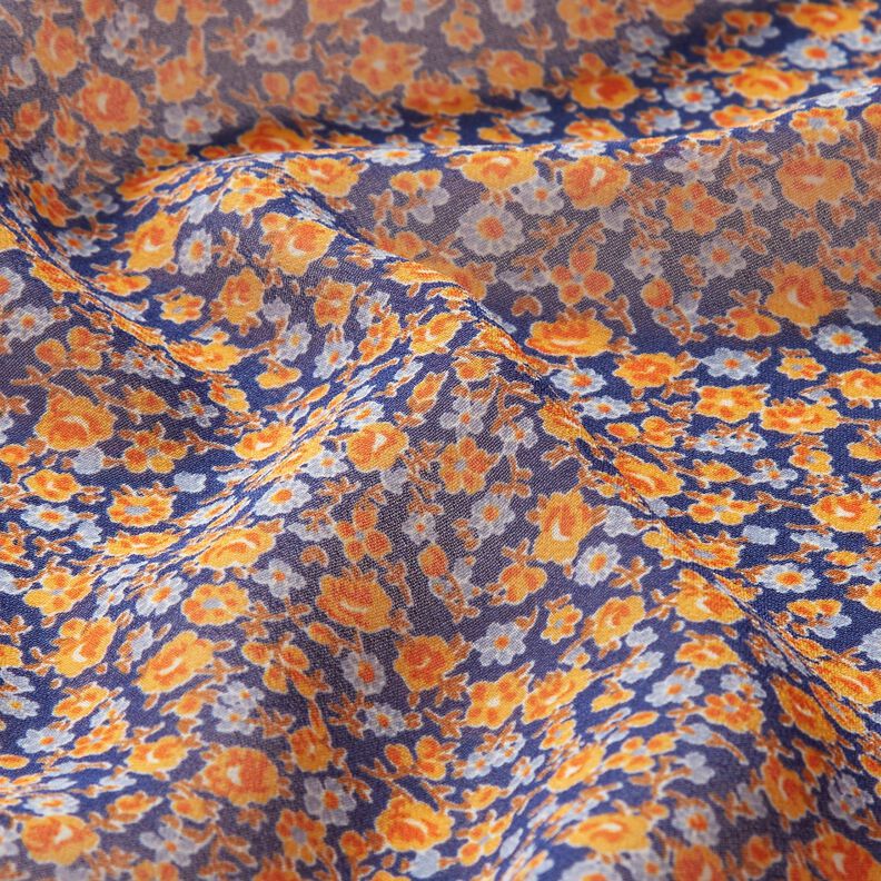 chiffon Millefiori – indaco/arancione,  image number 2