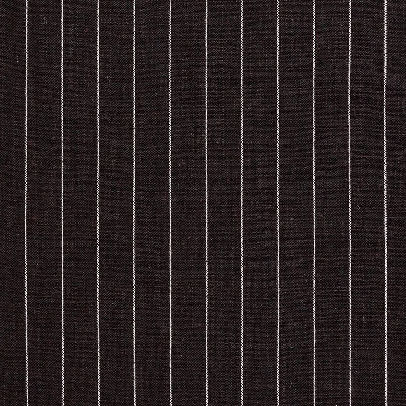 Misto viscosa-lino gessato – nero,  image number 1