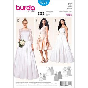 Abito sposa / Vestito+corsetto / Gonna, Burda 6776, 