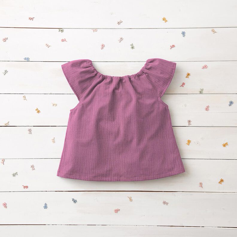 mussolina / tessuto doppio increspato &ndash; malva,  image number 8