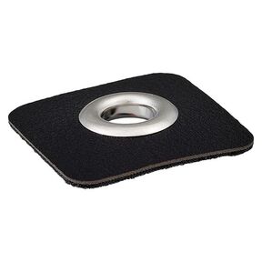 applicazione in similpelle con occhiello [ 8 mm ] – nero/argento, 