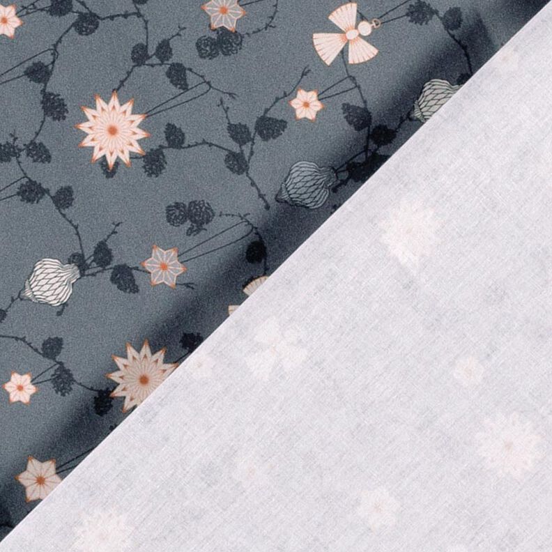 tessuto in cotone popeline Decorazioni scandinave per l'albero – grigio ardesia, image number 4