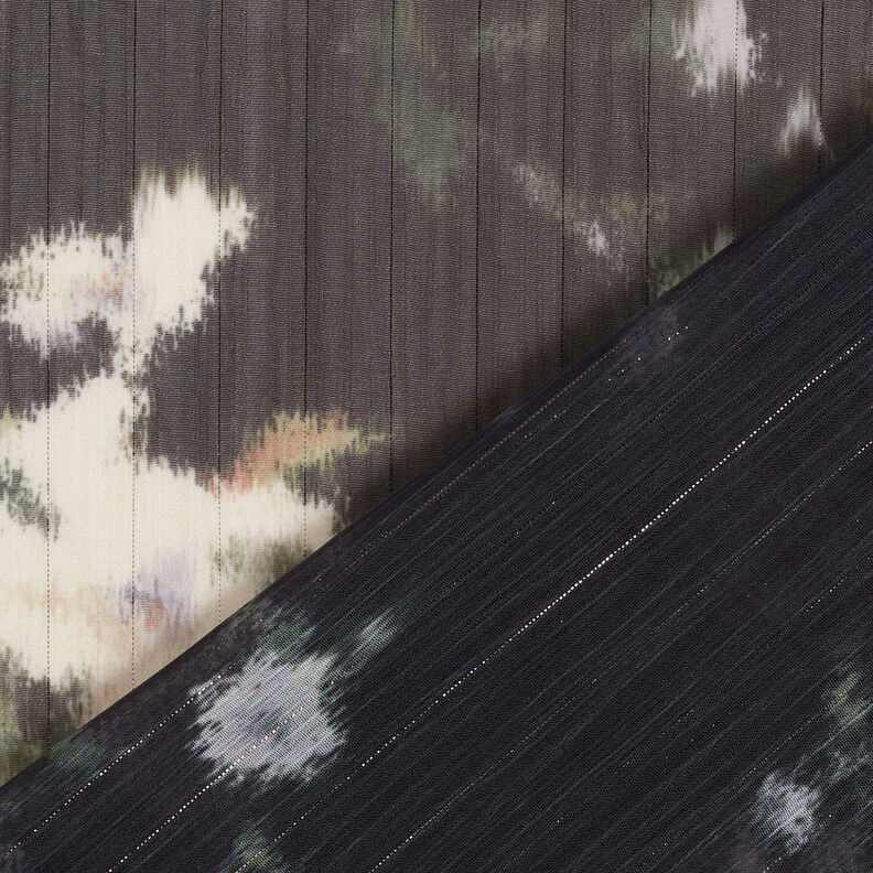 Chiffon in look batik gessato brillante – nero/bianco, image number 5