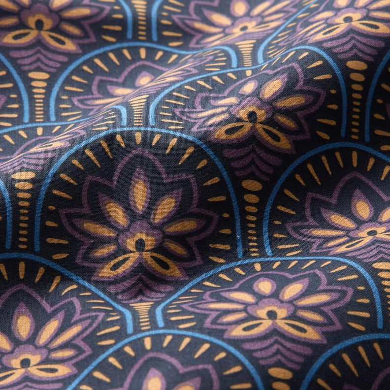 cotone rivestito Soggetti astratti – blu notte,  image number 3