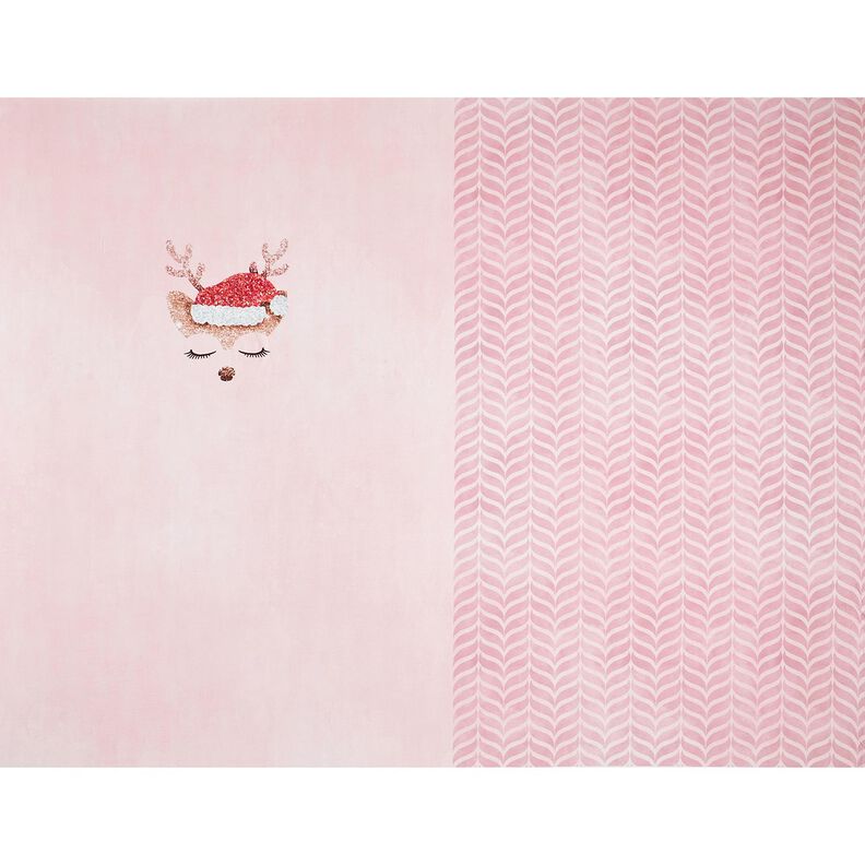 jersey di cotone Cervo glitterato addormentato taglio di tessuto | Glitzerpüppi – rosé/rosa antico, image number 5